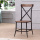 Industriële X Cross Back Metal Dining Chair